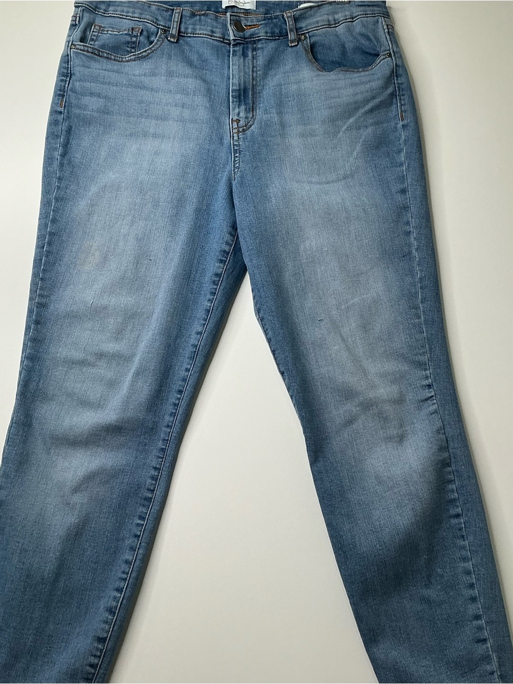 Jessica Simpson Women's Jeans 14/32 Forever Rolled Skinny Stretch Blue Denim